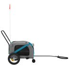 Pet Bike Trailer Blue and Black Oxford Fabric and Iron
