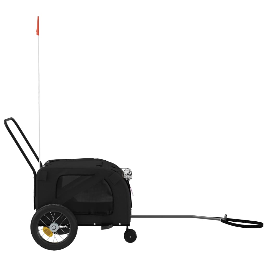 Pet Bike Trailer Black Oxford Fabric and Iron