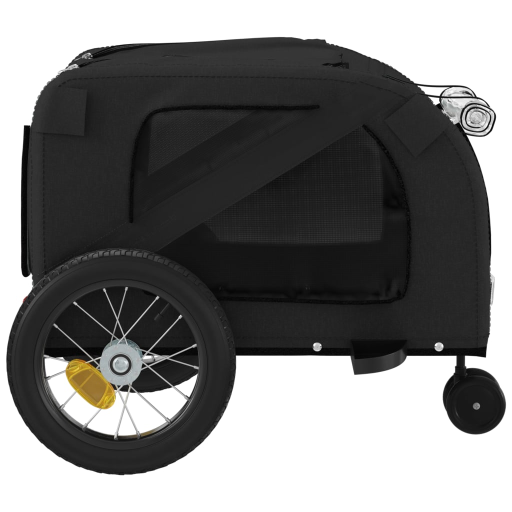 Pet Bike Trailer Black Oxford Fabric and Iron
