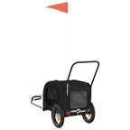 Pet Bike Trailer Black Oxford Fabric and Iron
