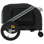 Pet Bike Trailer Grey and Black Oxford Fabric and Iron