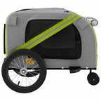 Pet Bike Trailer Green and Grey Oxford Fabric and Iron