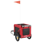Pet Bike Trailer Red and Black Oxford Fabric&Iron
