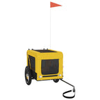 Pet Bike Trailer Yellow and Black Oxford Fabric&Iron