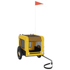 Pet Bike Trailer Yellow and Black Oxford Fabric&Iron