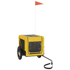 Pet Bike Trailer Yellow and Black Oxford Fabric&Iron