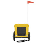 Pet Bike Trailer Yellow and Black Oxford Fabric&Iron