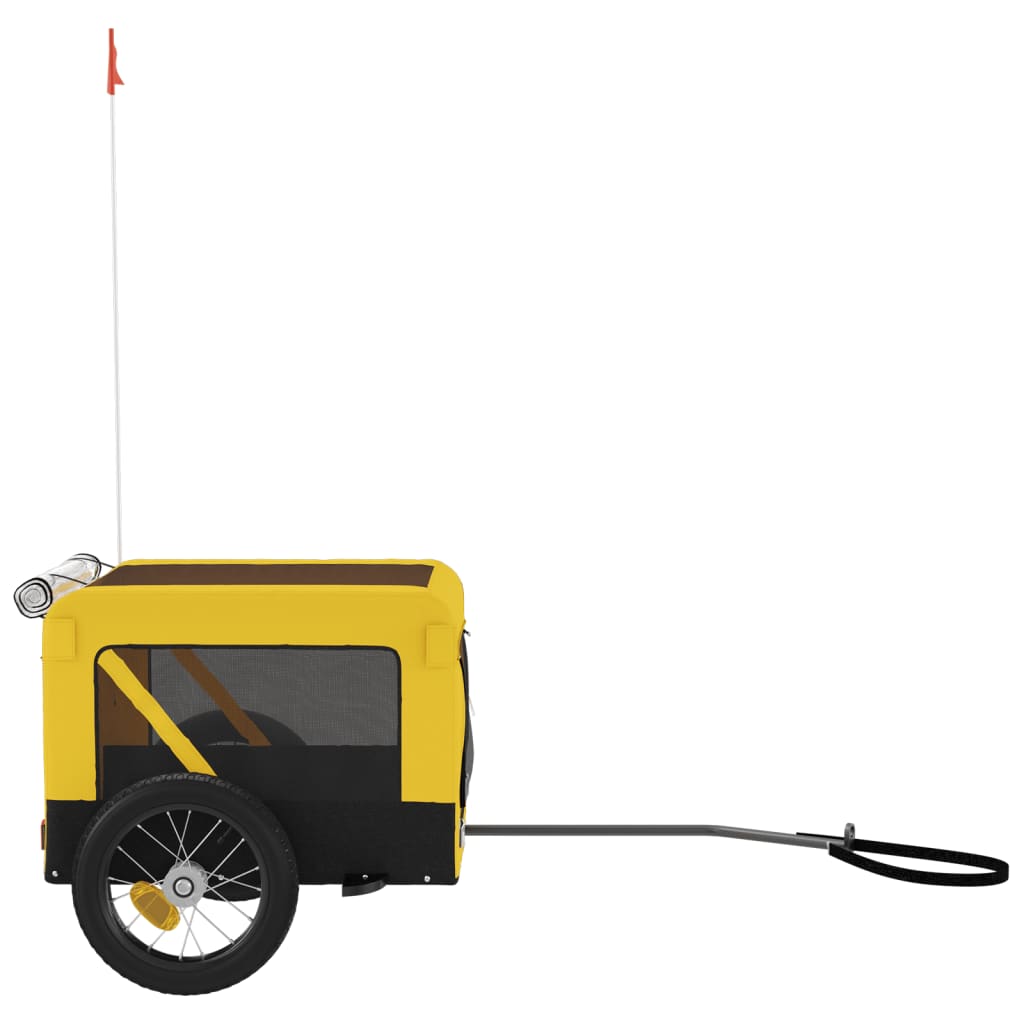 Pet Bike Trailer Yellow and Black Oxford Fabric&Iron