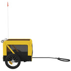 Pet Bike Trailer Yellow and Black Oxford Fabric&Iron