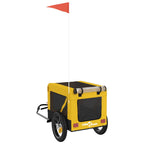 Pet Bike Trailer Yellow and Black Oxford Fabric&Iron