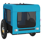 Pet Bike Trailer Blue and Black Oxford Fabric&Iron