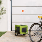 Pet Bike Trailer Green and Black Oxford Fabric and Iron