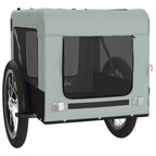 Pet Bike Trailer Grey and Black Oxford Fabric&Iron