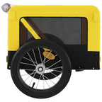 Pet Bike Trailer Yellow and Black Oxford Fabric&Iron
