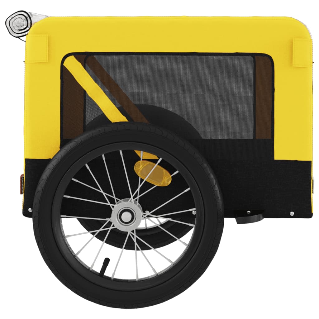 Pet Bike Trailer Yellow and Black Oxford Fabric&Iron