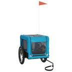 Pet Bike Trailer Blue and Black Oxford Fabric&Iron