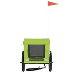 Pet Bike Trailer Green and Black Oxford Fabric and Iron