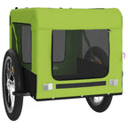 Pet Bike Trailer Green and Black Oxford Fabric and Iron
