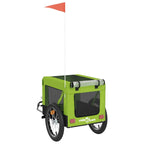 Pet Bike Trailer Green and Black Oxford Fabric and Iron