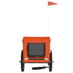 Pet Bike Trailer Orange and Black Oxford Fabric&Iron