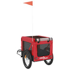 Pet Bike Trailer Red and Black Oxford Fabric&Iron