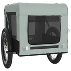 Pet Bike Trailer Grey and Black Oxford Fabric&Iron