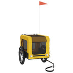 Pet Bike Trailer Yellow and Black Oxford Fabric&Iron