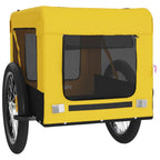 Pet Bike Trailer Yellow and Black Oxford Fabric&Iron