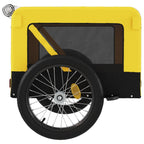Pet Bike Trailer Yellow and Black Oxford Fabric&Iron