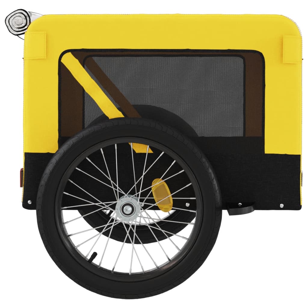 Pet Bike Trailer Yellow and Black Oxford Fabric&Iron