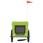 Pet Bike Trailer Green and Black Oxford Fabric and Iron