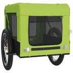 Pet Bike Trailer Green and Black Oxford Fabric and Iron