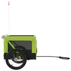 Pet Bike Trailer Green and Black Oxford Fabric and Iron