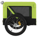 Pet Bike Trailer Green and Black Oxford Fabric and Iron