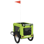 Pet Bike Trailer Green and Black Oxford Fabric and Iron