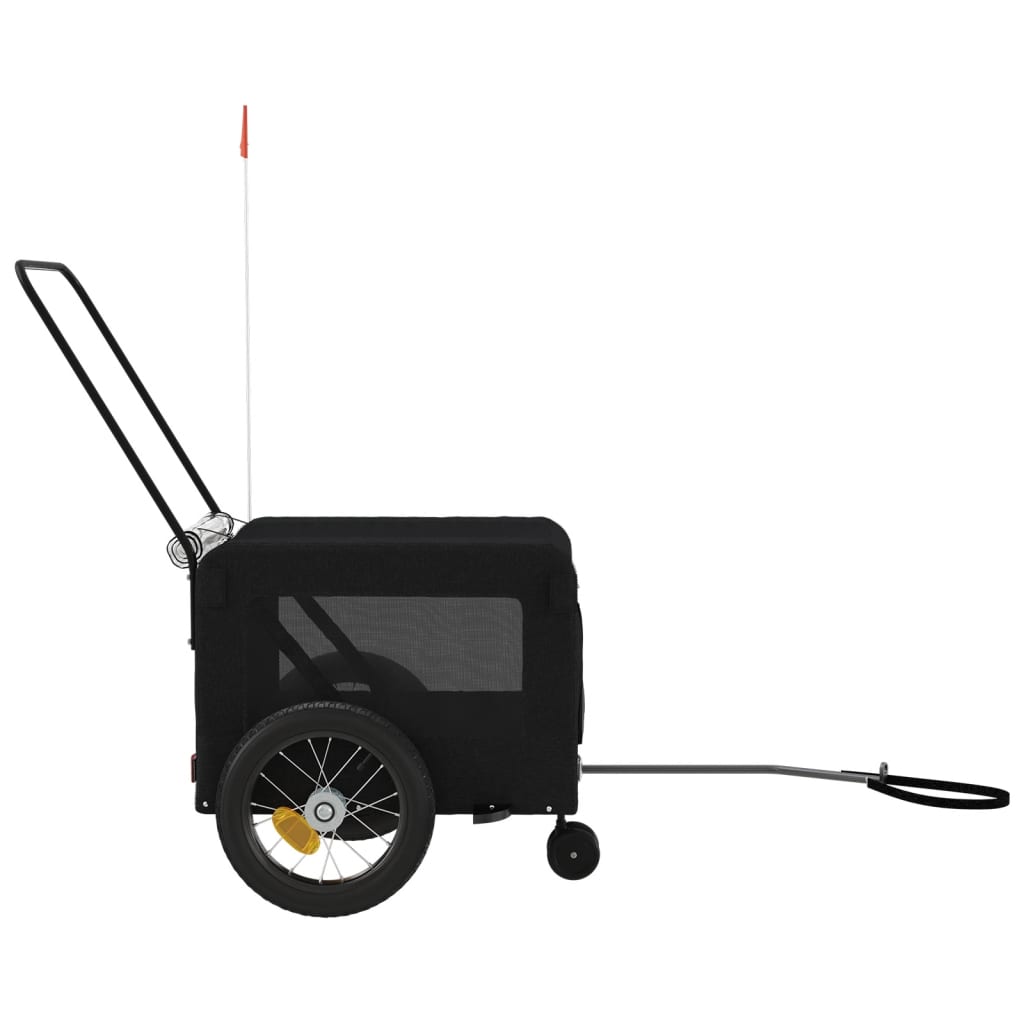 Pet Bike Trailer Black Oxford Fabric and Iron