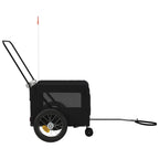 Pet Bike Trailer Black Oxford Fabric and Iron
