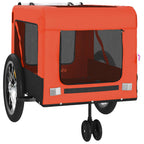 Pet Bike Trailer Orange and Black Oxford Fabric and Iron