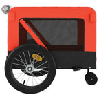 Pet Bike Trailer Orange and Black Oxford Fabric and Iron