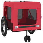 Pet Bike Trailer Red and Black Oxford Fabric and Iron