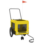 Pet Bike Trailer Yellow and Black Oxford Fabric and Iron