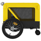 Pet Bike Trailer Yellow and Black Oxford Fabric and Iron