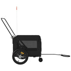 Pet Bike Trailer Black Oxford Fabric and Iron