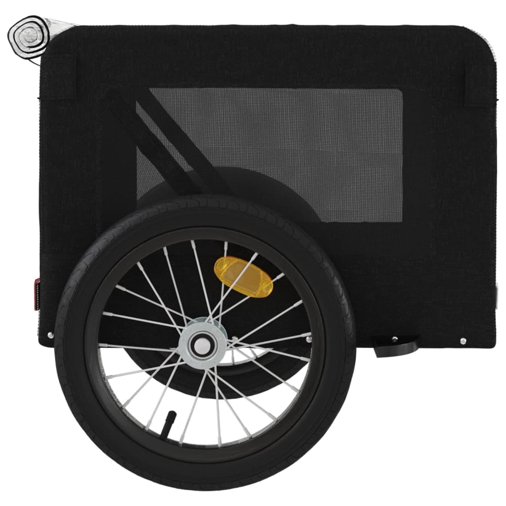 Pet Bike Trailer Black Oxford Fabric and Iron