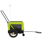 Pet Bike Trailer Green and Black Oxford Fabric and Iron