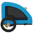 Pet Bike Trailer Blue Oxford Fabric and Iron