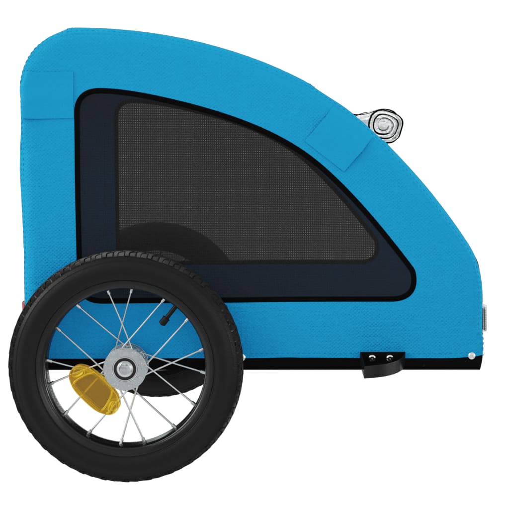 Pet Bike Trailer Blue Oxford Fabric and Iron