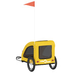 Pet Bike Trailer Yellow Oxford Fabric and Iron