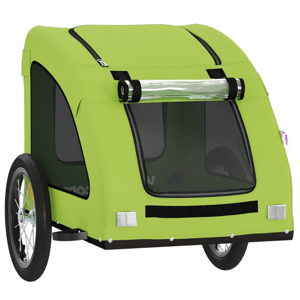 Pet Bike Trailer Green Oxford Fabric and Iron