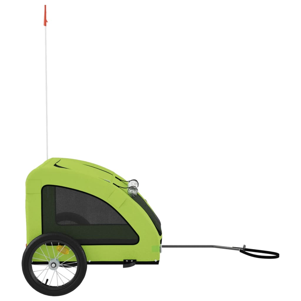 Pet Bike Trailer Green Oxford Fabric and Iron